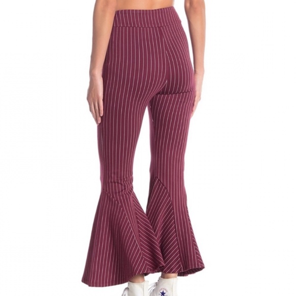 Free People Mari Ponte-Knit Flared Pants Size 8 - Picture 5 of 9